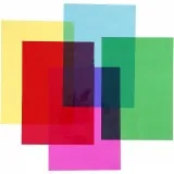 Cellophan, Blatt 210x297 mm, Sortierte Farben, 5x20 Bl., 100 Bl./ 1 Pck