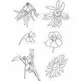 Silikonstempel, Sommer, Blatt 11x15,5 cm, 1 Bl.