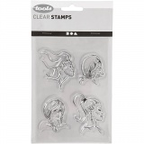 Silikonstempel, Frisuren, Blatt 11x15,5 cm, 1 Bl.