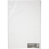 Glanzpapier, Blatt 32x48 cm, 80 g, Weiß, 25 Bl./ 1 Pck