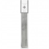 Papierstreifen für Sterne, L 86+100 cm, B 25+40 mm, D 11,5+18,5 cm, Glitter silber, 16 Streifen/ 1 Pck