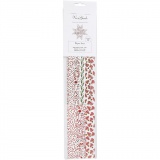 Papierstreifen für Fröbelsterne, L 44+78 cm, B 15+25 mm, D 6,5+11,5 cm, Rot, Weiß, 48 Streifen/ 1 Pck