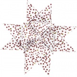 Papierstreifen für Fröbelsterne, L 44+78 cm, B 15+25 mm, D 6,5+11,5 cm, Rot, Weiß, 48 Streifen/ 1 Pck