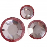 Strasssteine, konisch rund, Größe 6+8+10 mm, Rosa, 35 Stk/ 1 Pck