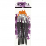 Gold Line Pinsel, 0+2+4+8+12+16+20, L 16,5-21 cm, B 1-7 mm, Flach, 7 Stk/ 1 Pck