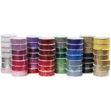 Klebeband mit Spitzenmuster - Sortiment, B 15 mm, Sortierte Farben, 56x3 m/ 1 Pck