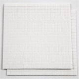 3D-Klebepads, Größe 5x5 mm, Dicke 1 mm, Weiß, 2 Bl./ 1 Pck, 2x400 Stck.