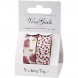 Washi Tape, Zapfen und Punkte - Glanzfolie, B 15 mm, 2x4 m/ 1 Pck