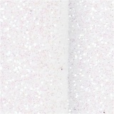Papier-Schleifen, Größe 31x85 mm, Weiß mit Glitter, 4 Stk/ 1 Pck