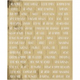 Sticker, Blatt 10x11,5 cm, Gold, 4 Stk/ 1 Pck