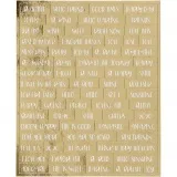 Sticker, Blatt 10x11,5 cm, Gold, 4 Stk/ 1 Pck