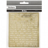 Sticker, Blatt 10x11,5 cm, Gold, 4 Stk/ 1 Pck