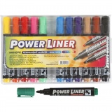 Power Liner, Strichstärke 1,5-3 mm, Sortierte Farben, 12 Stk/ 1 Pck