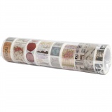 Washi Tape, L 3+5 M, B 15+25 mm, 9 Rolle/ 1 Pck