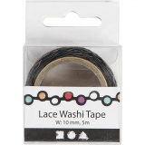 Washi Tape, B 10 mm, 5 m/ 1 Rolle