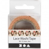 Washi Tape, B 15 mm, 5 m/ 1 Rolle