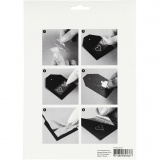 Deko- und Transferfolie, Blumen, Blatt 15x15 cm, Rosa, Silber, 4 Bl./ 1 Pck