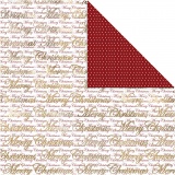 Design-Papier, Frohe Weihnachten & Punkte, Blatt 30,5x30,5 cm, 180 g, Gold, 3 Bl./ 1 Pck