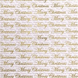 Design-Papier, Frohe Weihnachten & Punkte, Blatt 30,5x30,5 cm, 180 g, Gold, 3 Bl./ 1 Pck