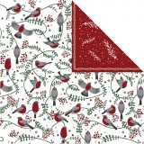 Design-Papier, Vögel & Zweige, Blatt 30,5x30,5 cm, 180 g, 5 Bl./ 1 Pck