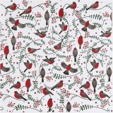 Design-Papier, Vögel & Zweige, Blatt 30,5x30,5 cm, 180 g, 5 Bl./ 1 Pck