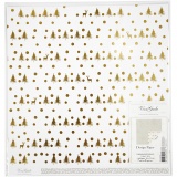 Design-Papier, Hirsche & Punkte, Blatt 30,5x30,5 cm, 180 g, Gold, 3 Bl./ 1 Pck