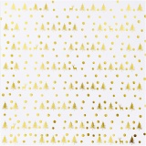 Design-Papier, Hirsche & Punkte, Blatt 30,5x30,5 cm, 180 g, Gold, 3 Bl./ 1 Pck
