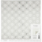 Design-Papier, Engel & Herzen, Blatt 30,5x30,5 cm, 180 g, Silber, 3 Bl./ 1 Pck