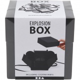 Explosion Box, Größe 7x7x7,5+12x12x12 cm, Schwarz, 1 Stk