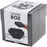 Explosion Box, Größe 7x7x7,5+12x12x12 cm, Schwarz, 1 Stk