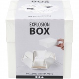 Explosion Box, Größe 7x7x7,5+12x12x12 cm, Naturweiß, 1 Stk