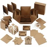 Explosions-Box, Größe 7x7x7,5+12x12x12 cm, Natur, 1 Stk