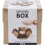 Explosion Box, Größe 7x7x7,5+12x12x12 cm, Natur, 1 Stk