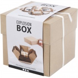 Explosion Box, Größe 7x7x7,5+12x12x12 cm, Natur, 1 Stk