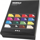 Color Bar-Karton, A4, Blatt 210x297 mm, 250 g, Sortierte Farben, 16x10 Bl./ 1 Pck