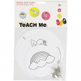 Mobile mit Motivdruck, D 12+15+18 cm, 300 g, Weiß, 3 Set/ 1 Pck