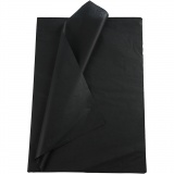 Seidenpapier, Blatt 50x70 cm, 17 g, Schwarz, 25 Bl./ 1 Pck