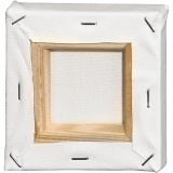 Leinwand, T 1.6 cm, Größe 10x10 cm, 360 g, Weiß, 10 Stk/ 1 Pck