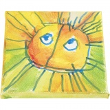 Leinwand, T 1.6 cm, Größe 15x15 cm, 360 g, Weiß, 1 Stk