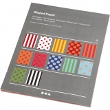 Glanzpapier, Motive, Blatt 24x32 cm, 80 g, Sortierte Farben, 50 Bl. sort./ 1 Pck