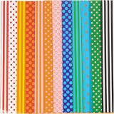 Glanzpapier, Pattern, Blatt 32x48 cm, 80 g, Sortierte Farben, 100 Bl. sort./ 1 Pck