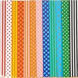 Glanzpapier, Pattern, Blatt 32x48 cm, 80 g, Sortierte Farben, 100 Bl. sort./ 1 Pck