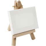 Mini-Leinwand mit Staffelei, Größe 8x6x1 cm, Weiß, 1 Stk