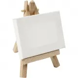 Mini-Leinwand mit Staffelei, Größe 8x6x1 cm, Weiß, 1 Stk