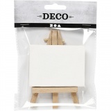 Mini-Leinwand mit Staffelei, Größe 8x6x1 cm, Weiß, 1 Stk