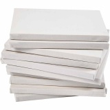 Leinwand, T 1,6 cm, A4, Größe 21x29,7 cm, 280 g, Weiß, 40 Stk/ 1 Pck