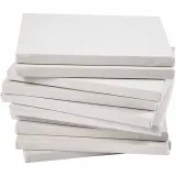 Leinwand, T 1,6 cm, A3, Größe 29,7x42 cm, 280 g, Weiß, 40 Stk/ 1 Pck