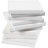 Leinwand, T 1,6 cm, Größe 15x15 cm, 280 g, Weiß, 80 Stk/ 1 Pck