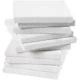 Leinwand, T 1,6 cm, Größe 15x15 cm, 280 g, Weiß, 80 Stk/ 1 Pck