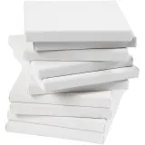 Leinwand, T 1,6 cm, Größe 20x20 cm, 280 g, Weiß, 80 Stk/ 1 Pck